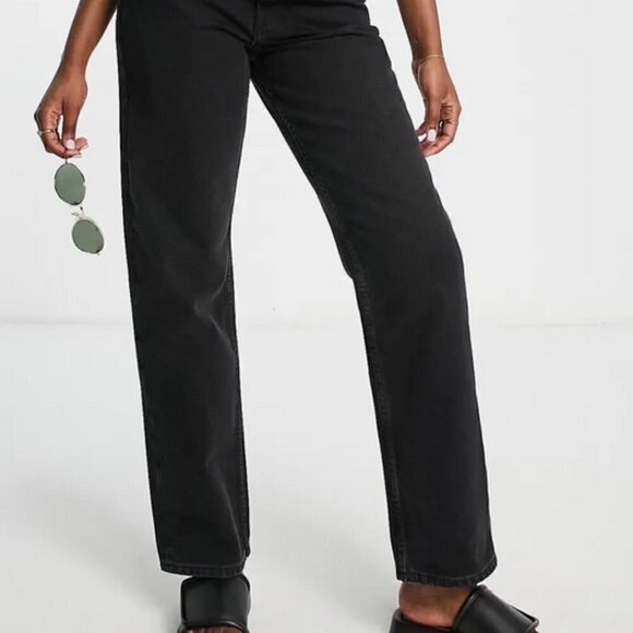 Topshop Denim - Nordstrom‎ Topshop Rigid Straight Leg Black Jeans